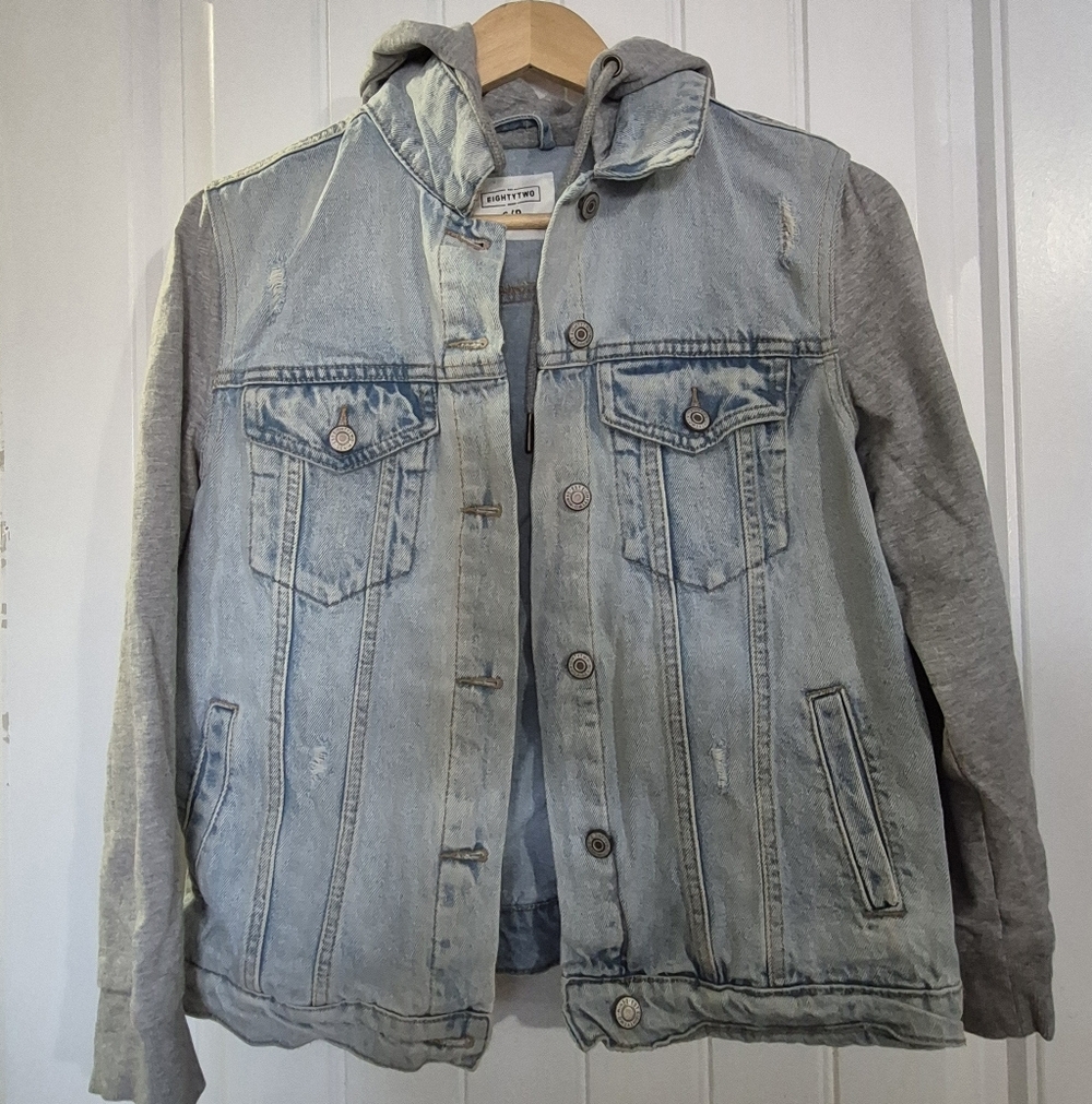 👖Womens Eighty Two Denim/Fleece Jacket Size Small